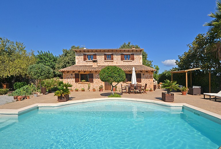 Finca Pool Himmel Pflanzen