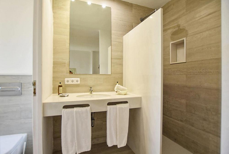 Bad Dusche Regal Spiegel Waschbecken